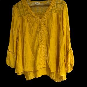 Yellow long sleeve blouse